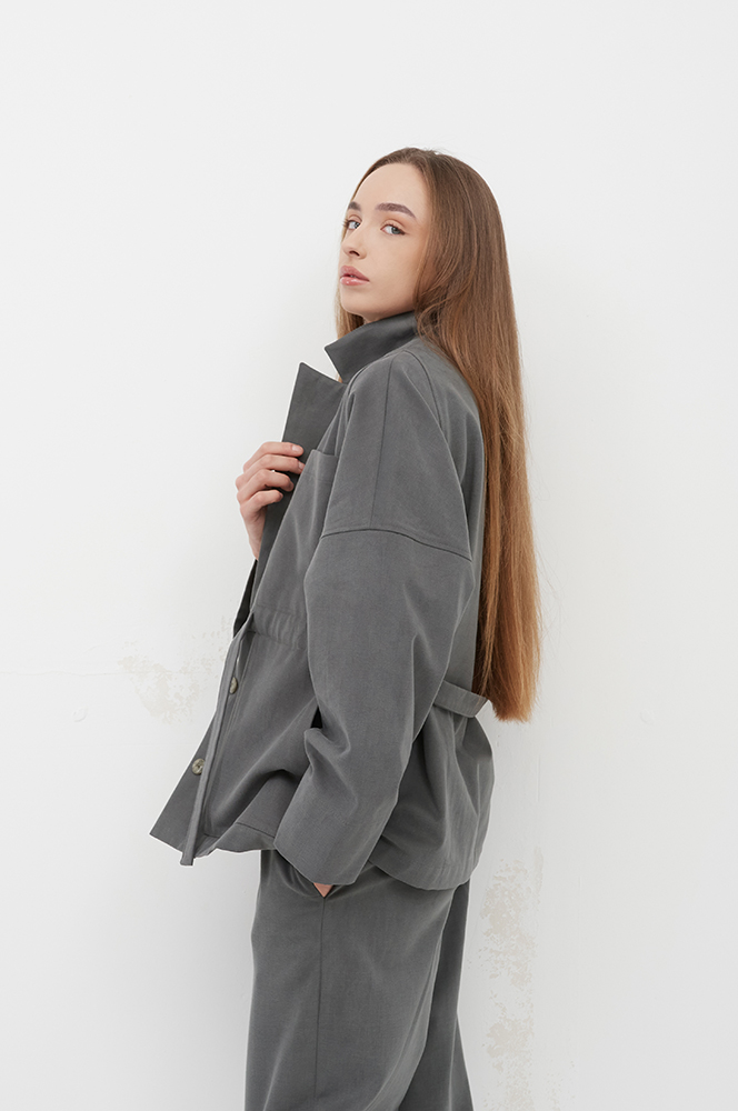 Жакет бавовна димчасто-зелений (ЖА 15/1)